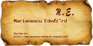 Marienescu Edvárd névjegykártya